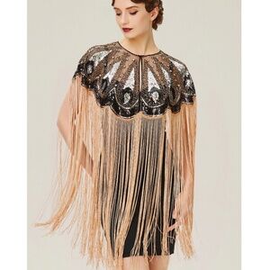 RETRO PINUP FLAPPER STYLE CAPLET SHAWL